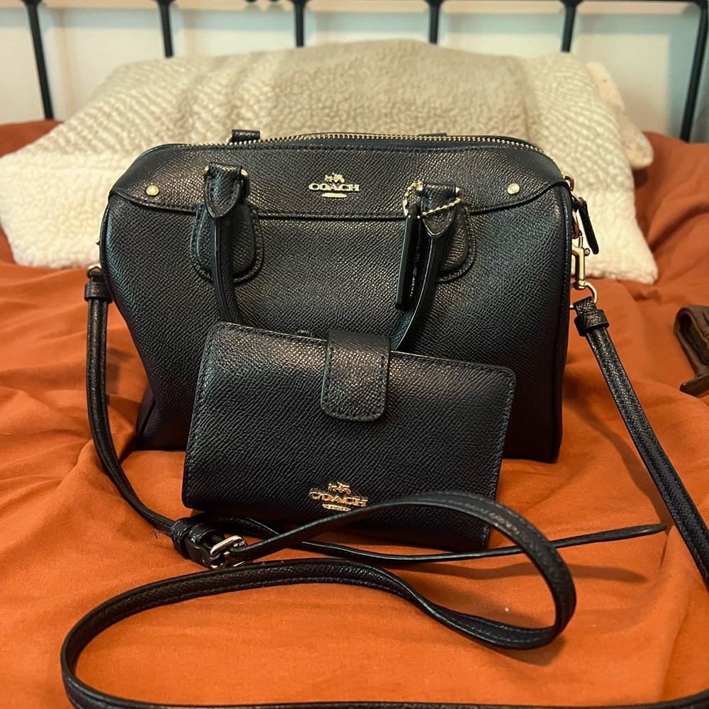 Coach Black Women's Bag and Wallet Set